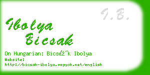 ibolya bicsak business card